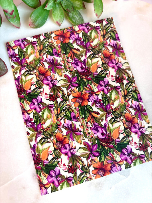 Tropical Vine Flower Transfer Paper