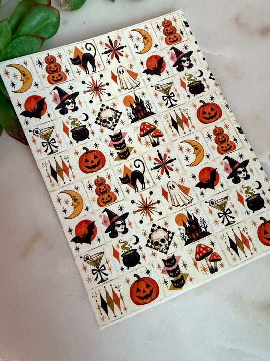 Retro Halloween Tile Transfer