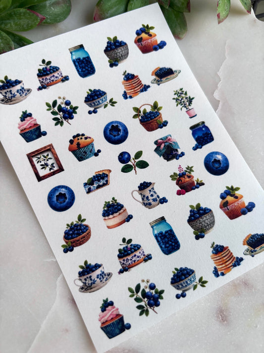 Beautiful Blueberry Charm Transfer Paper