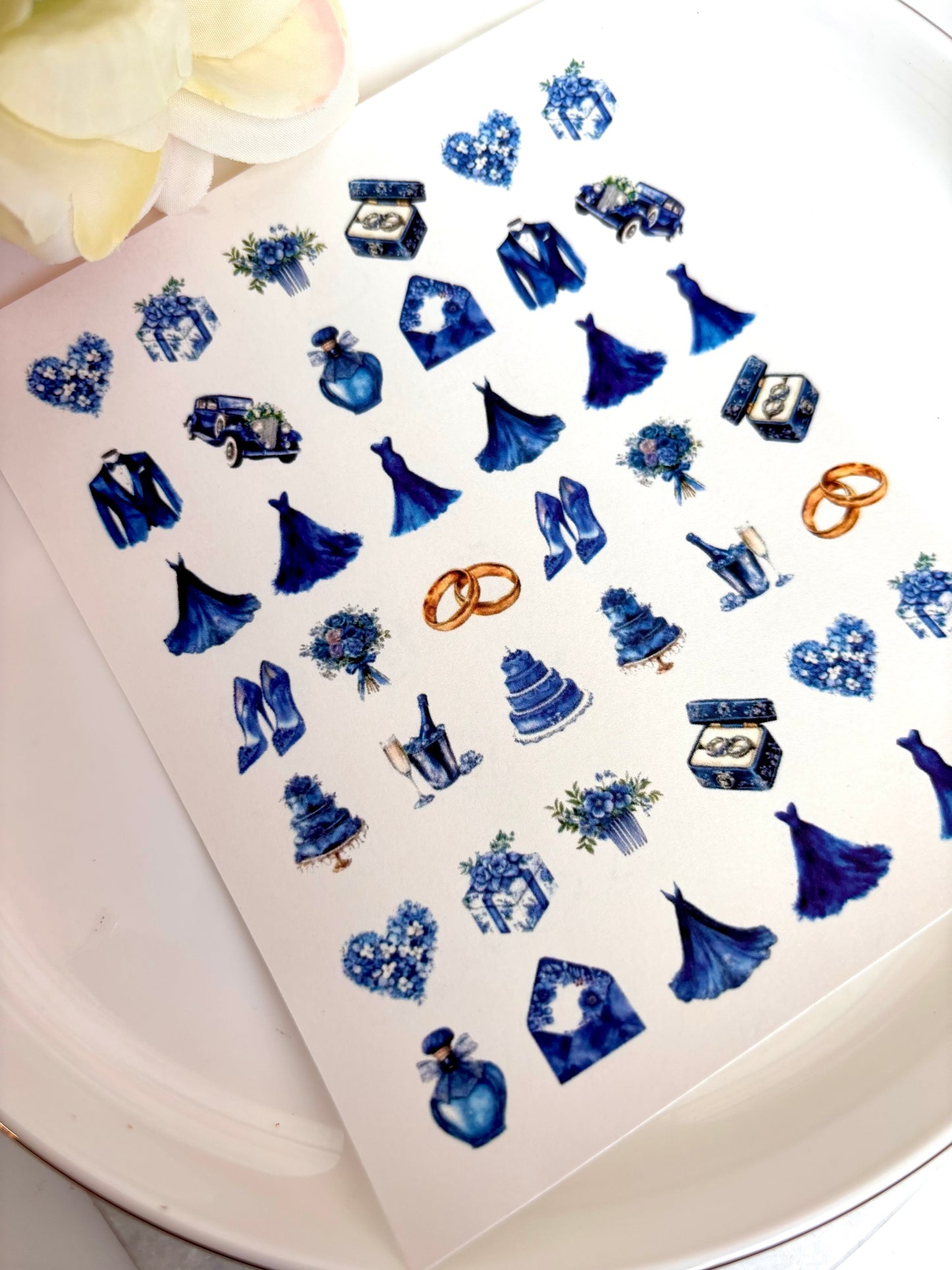 Blue Bridal Charm Paper