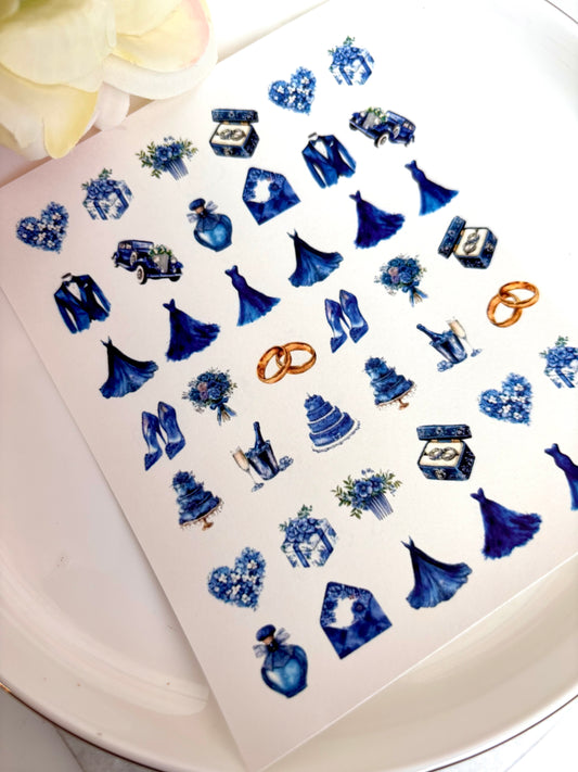 Blue Bridal Charm Paper