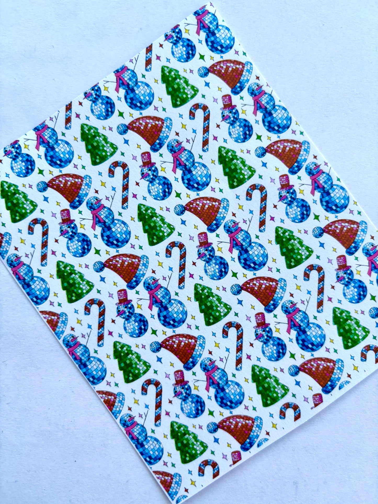 Disco Snowmen Transfer Paper