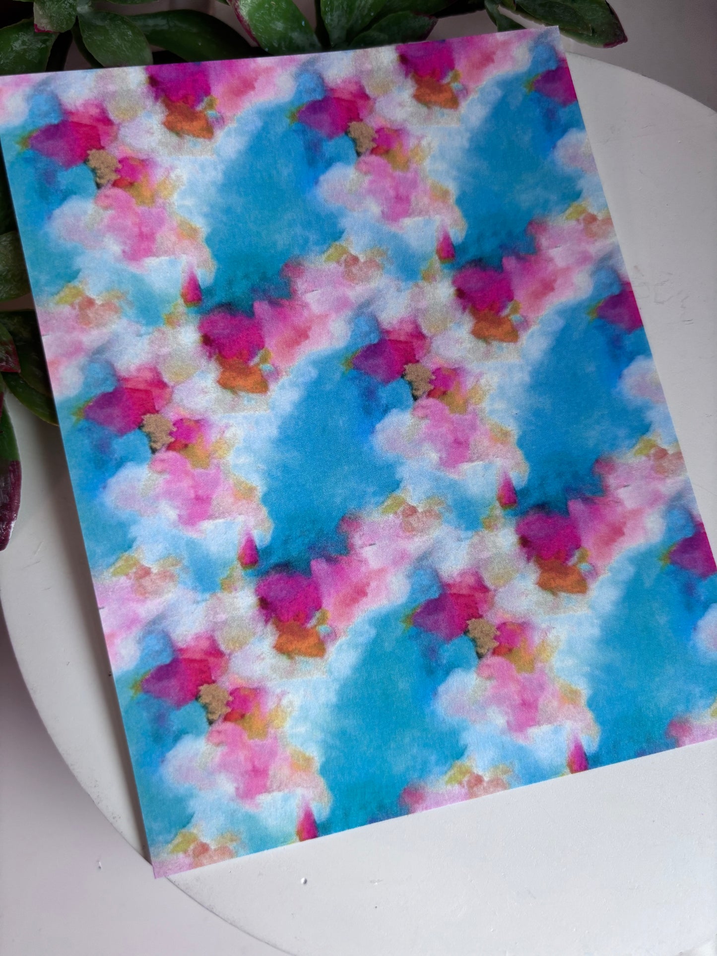 Sky Blue Impressionist Transfer Paper