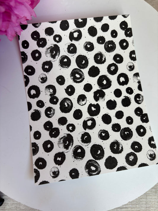 Brushstroke Circle BW Transfer Paper
