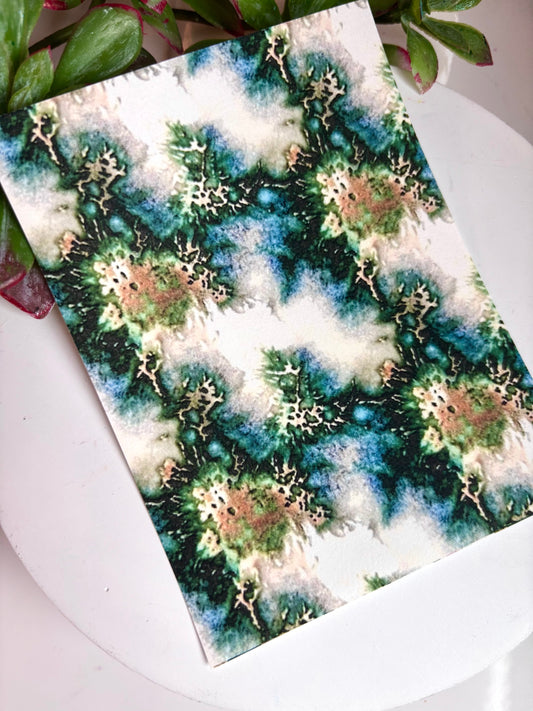 Ceramic Blue Burst Transfer Paper