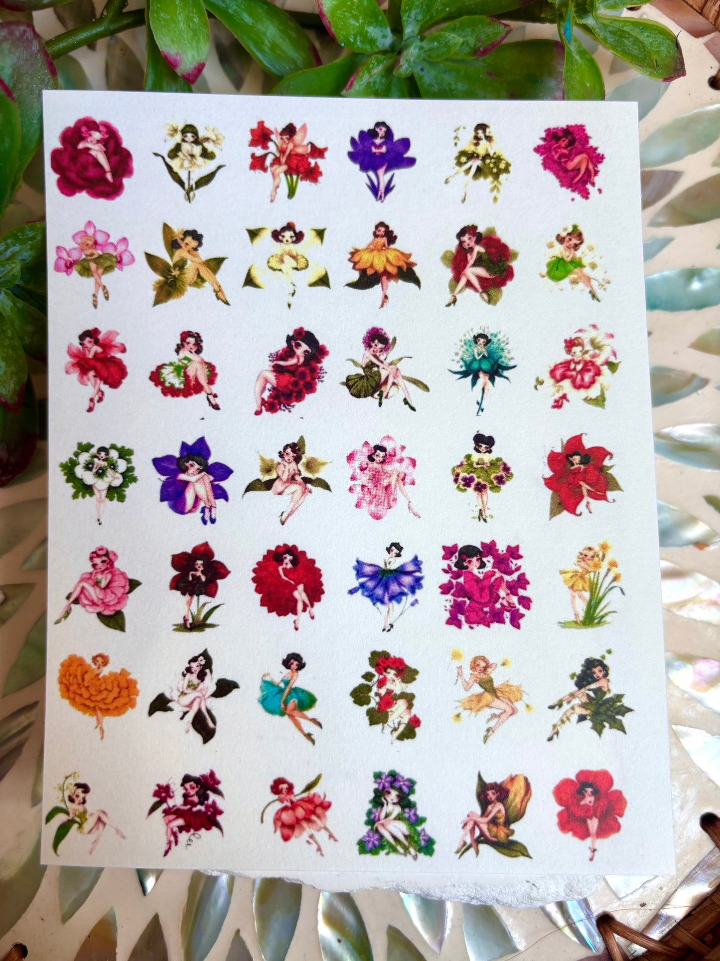 Floral Pin Up Charm Transfer Paper