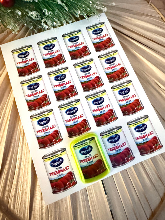 Canned Cranberry Sauce Transfers & Cutters