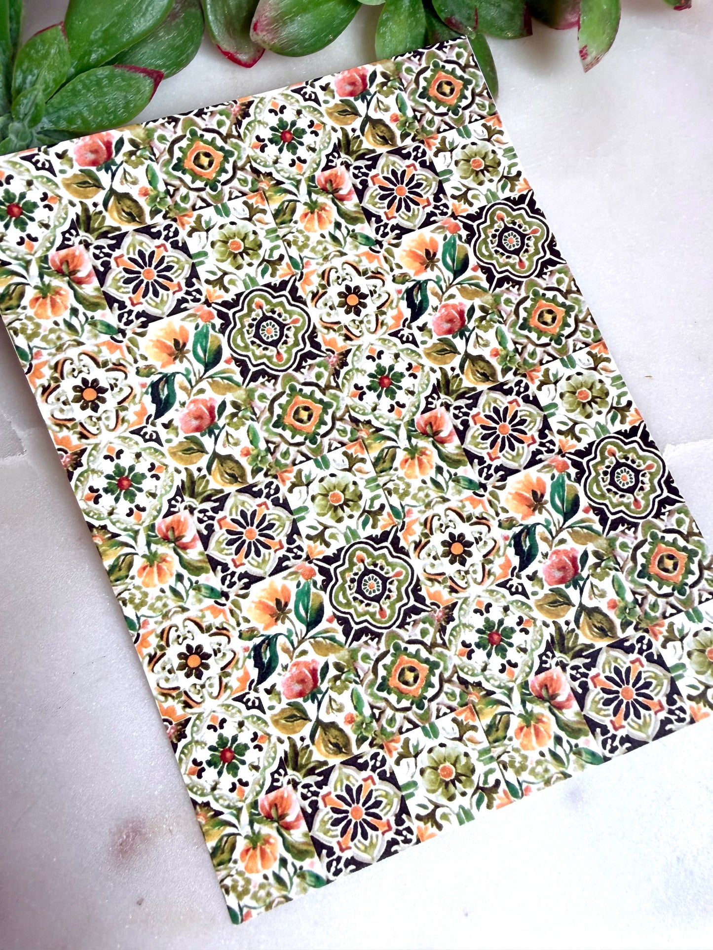 Mediterranean Floral Tile Transfer Papers