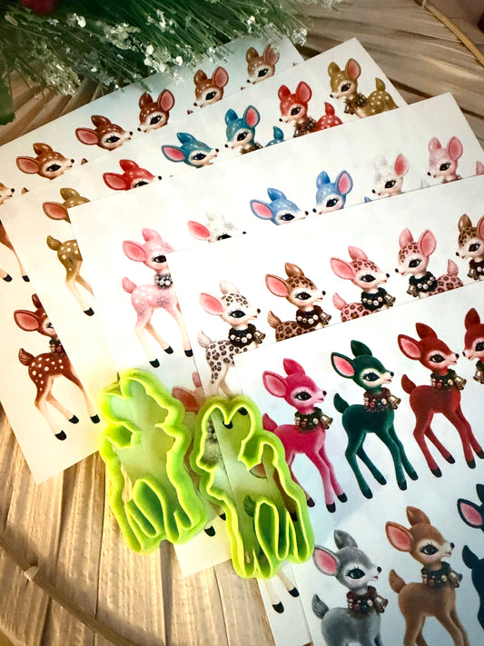 Fancy Fawn Transfer Papers & Mirrored Cutter Set
