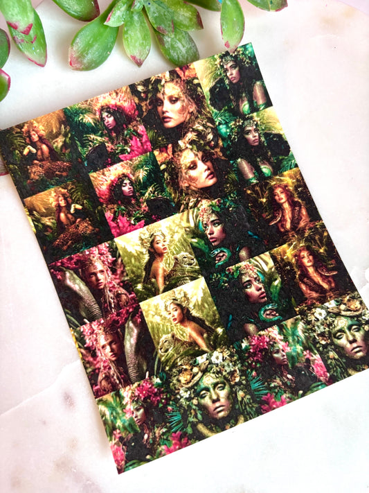 Tropical Goddess Transfer Papers