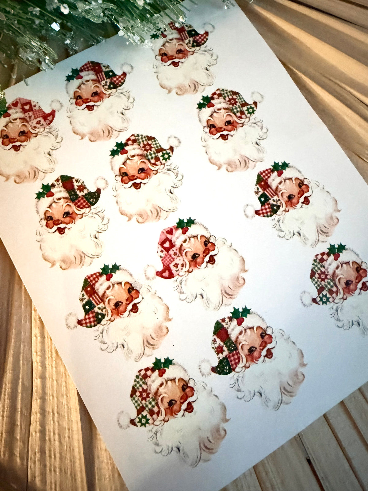 Santa with a Twist Transfers & Fitted Cutters Set
