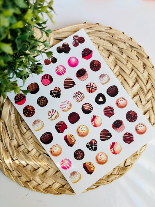 Chocolate Truffle Charms Transfer Paper