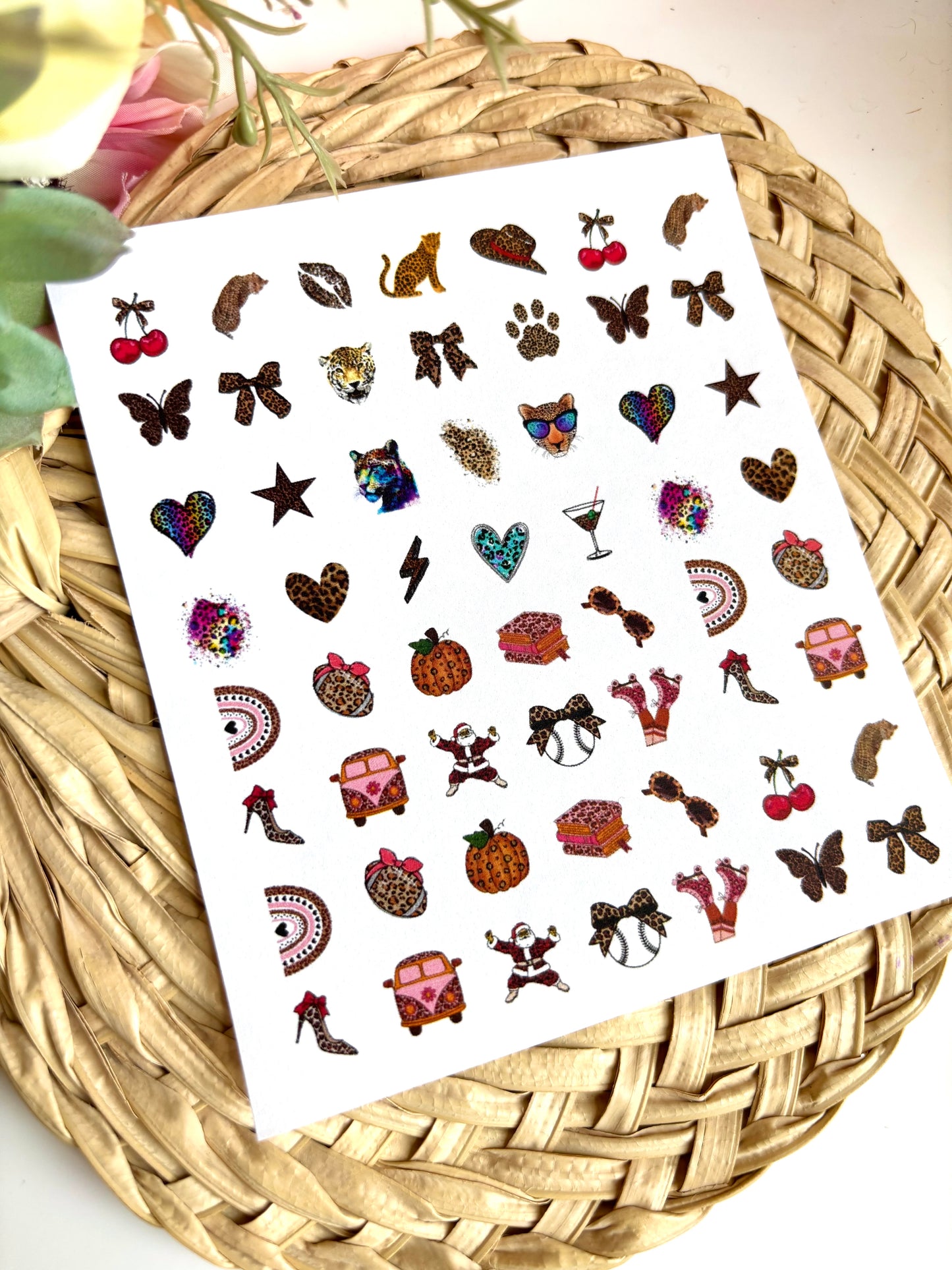 Leopard Print Charms Transfer Paper