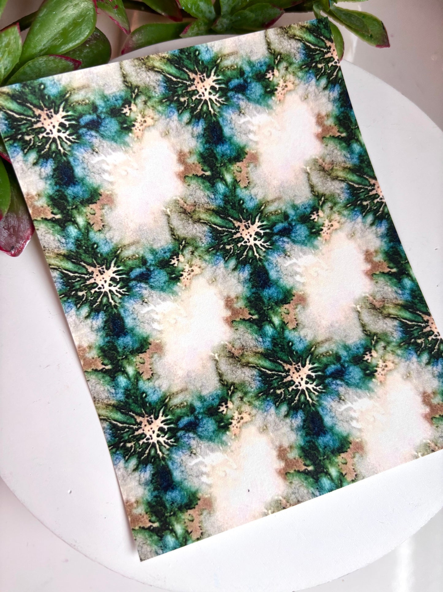 Ceramic Blue Burst Transfer Paper