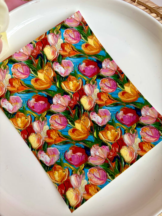 Tulip Small Painted Transfer Paper