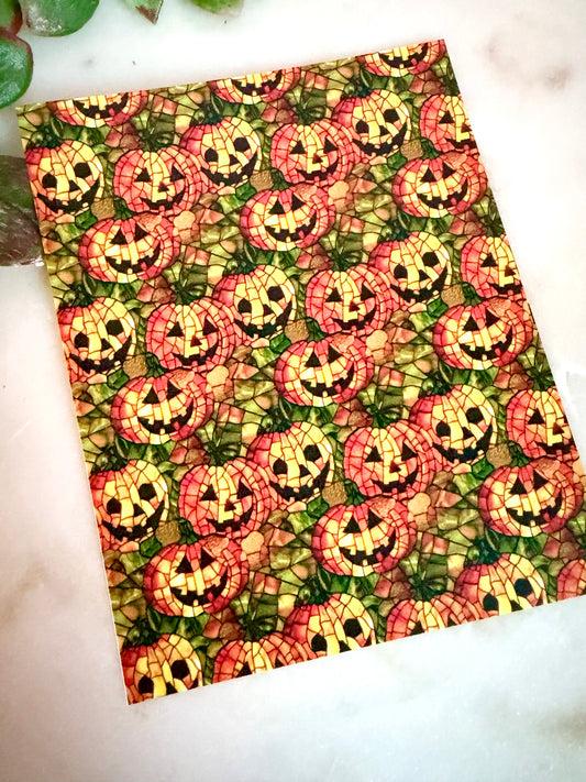 Stained Glass Jack-o-Lantern Transfer Papers