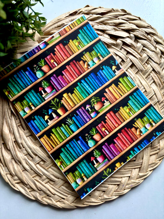 Rainbow Bookshelves Transfer Paper