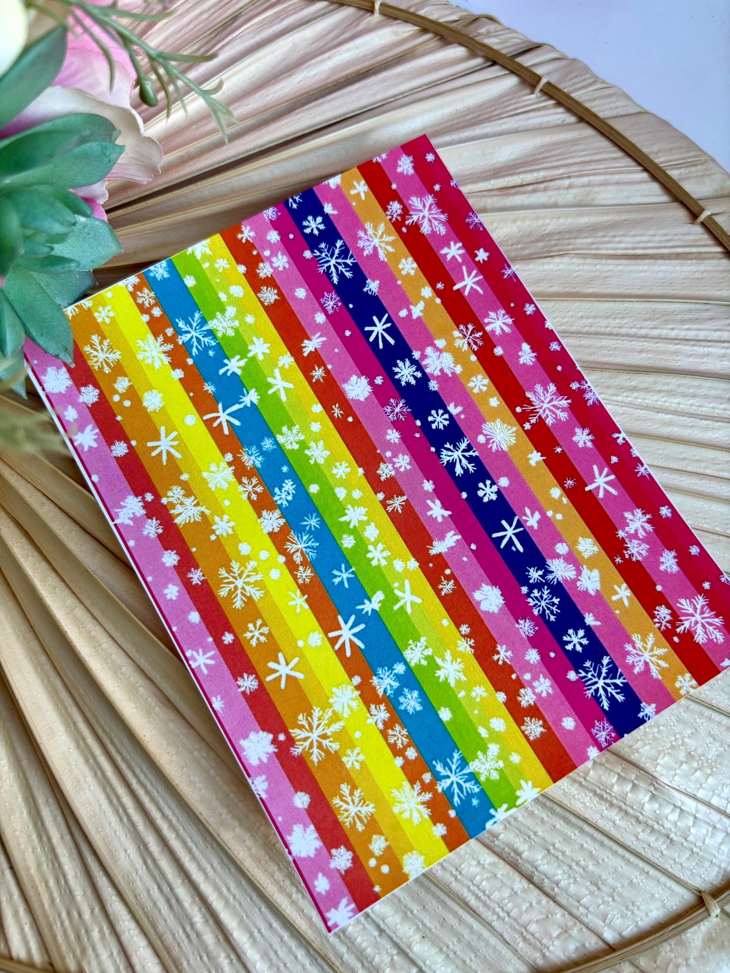 Rainbow Snow Transfer Paper