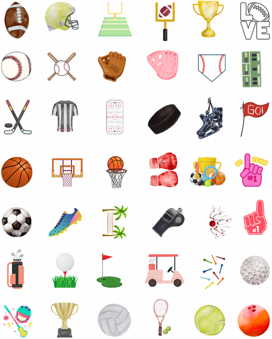 Sports Charms Transfer Paper