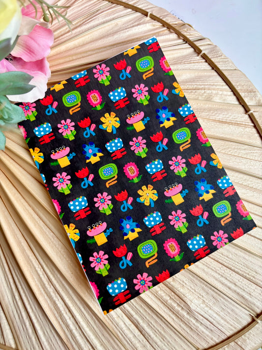 Florals on Black Transfer Paper