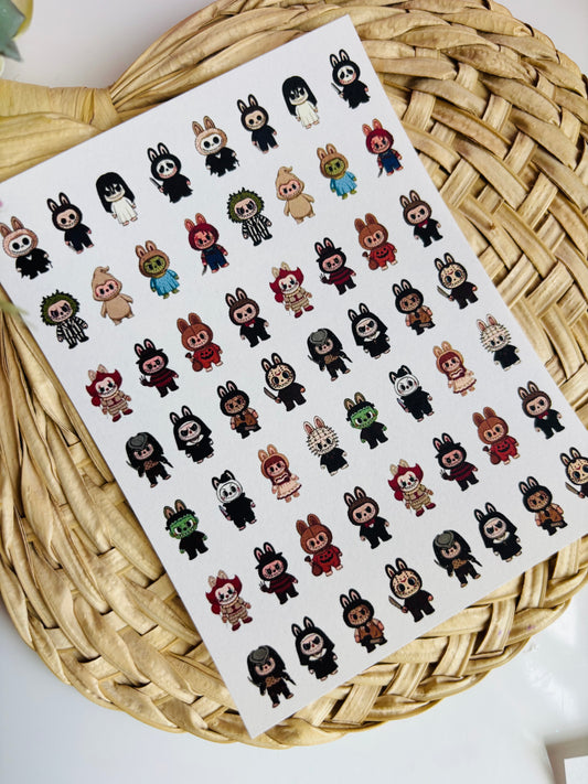 Spooky Labubu Charm Transfer Paper