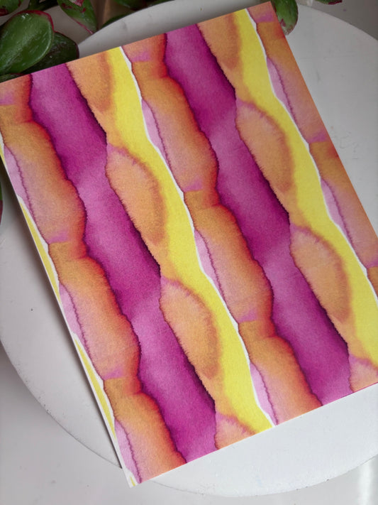 Sunset Watercolor Transfer Paper