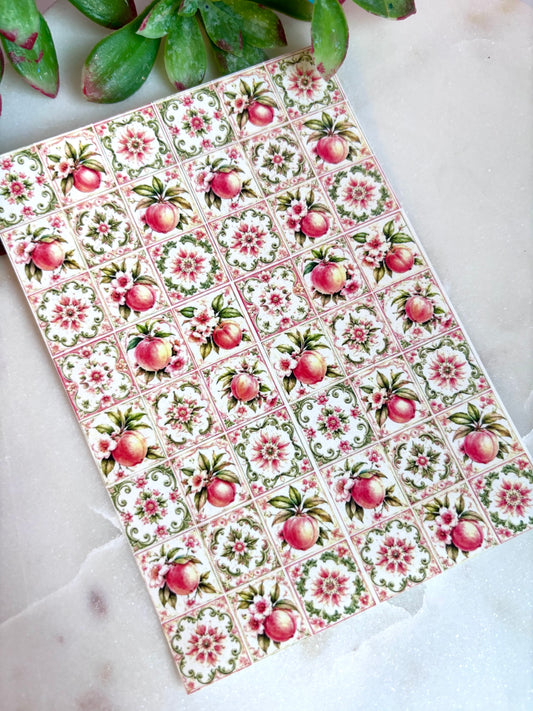 Peach Tile Transfer Paper