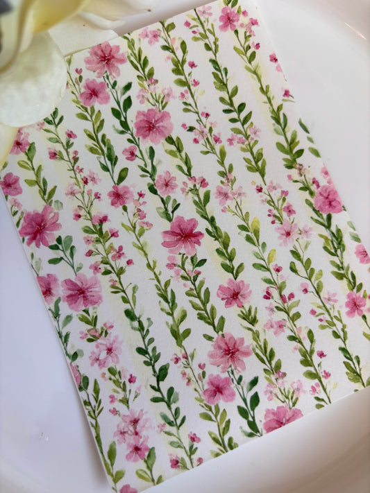 Spring Floral Stripe Transfer Paper