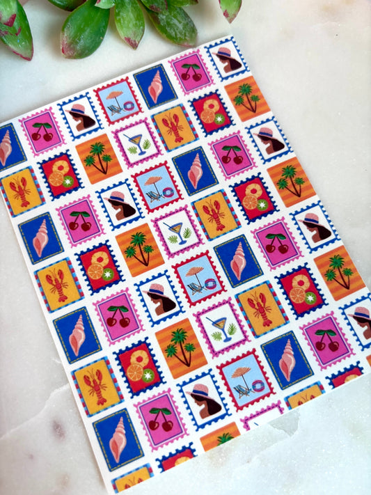 Beachy Babe Stamp Transfer Paper