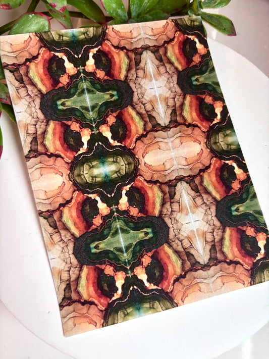 Earthy Kaleidoscope Transfer Paper