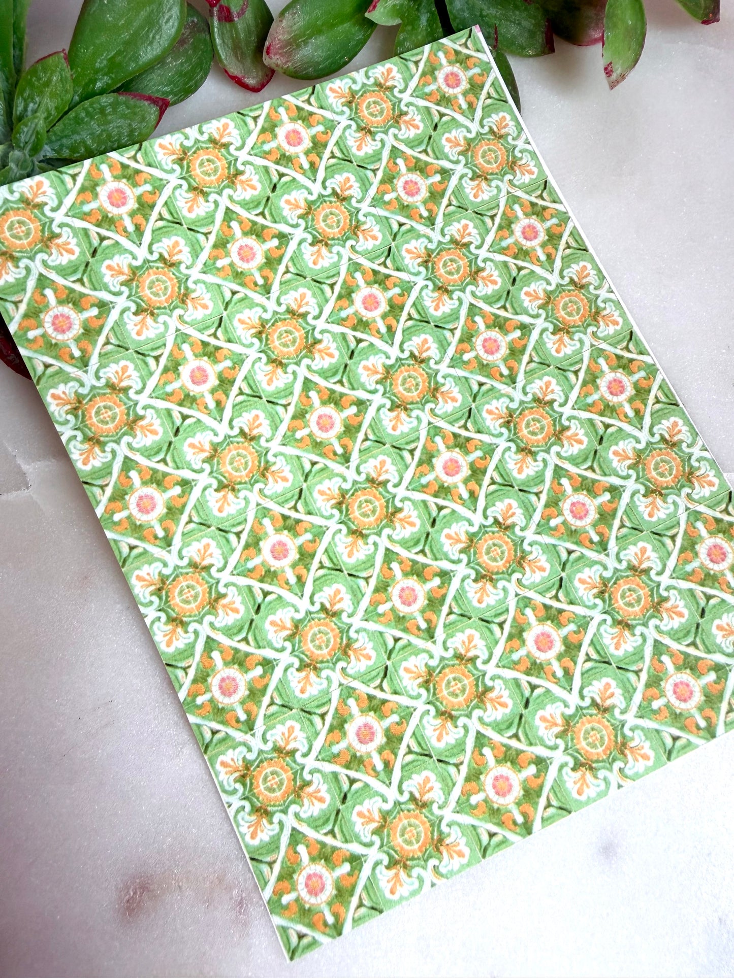 Mediterranean Square Tile Transfer Papers