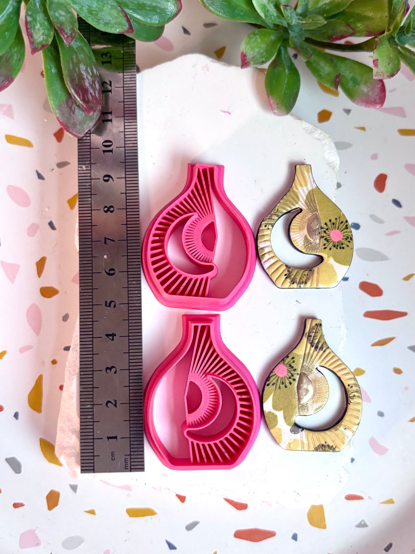 Moon Lines Vase Cutter Mirrored Set