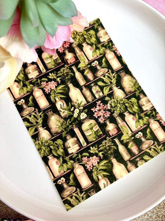 Vases on Black Transfer Paper