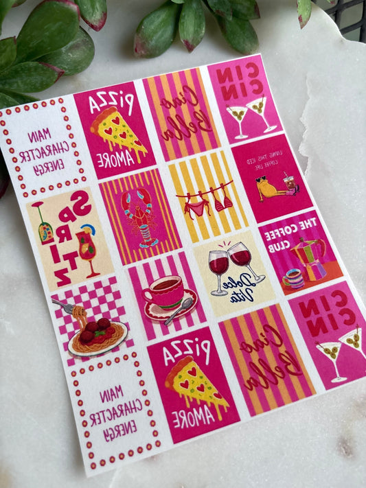 Cin Cin Spritz Tile Transfer Paper