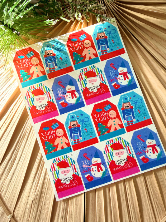 Merry Gift Tag Transfers & Fitted Cutter