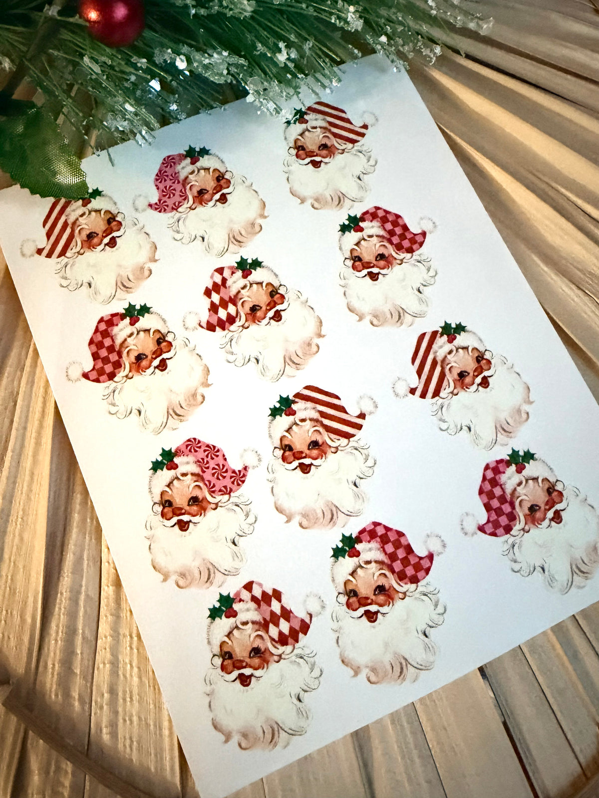 Santa with a Twist Transfers & Fitted Cutters Set