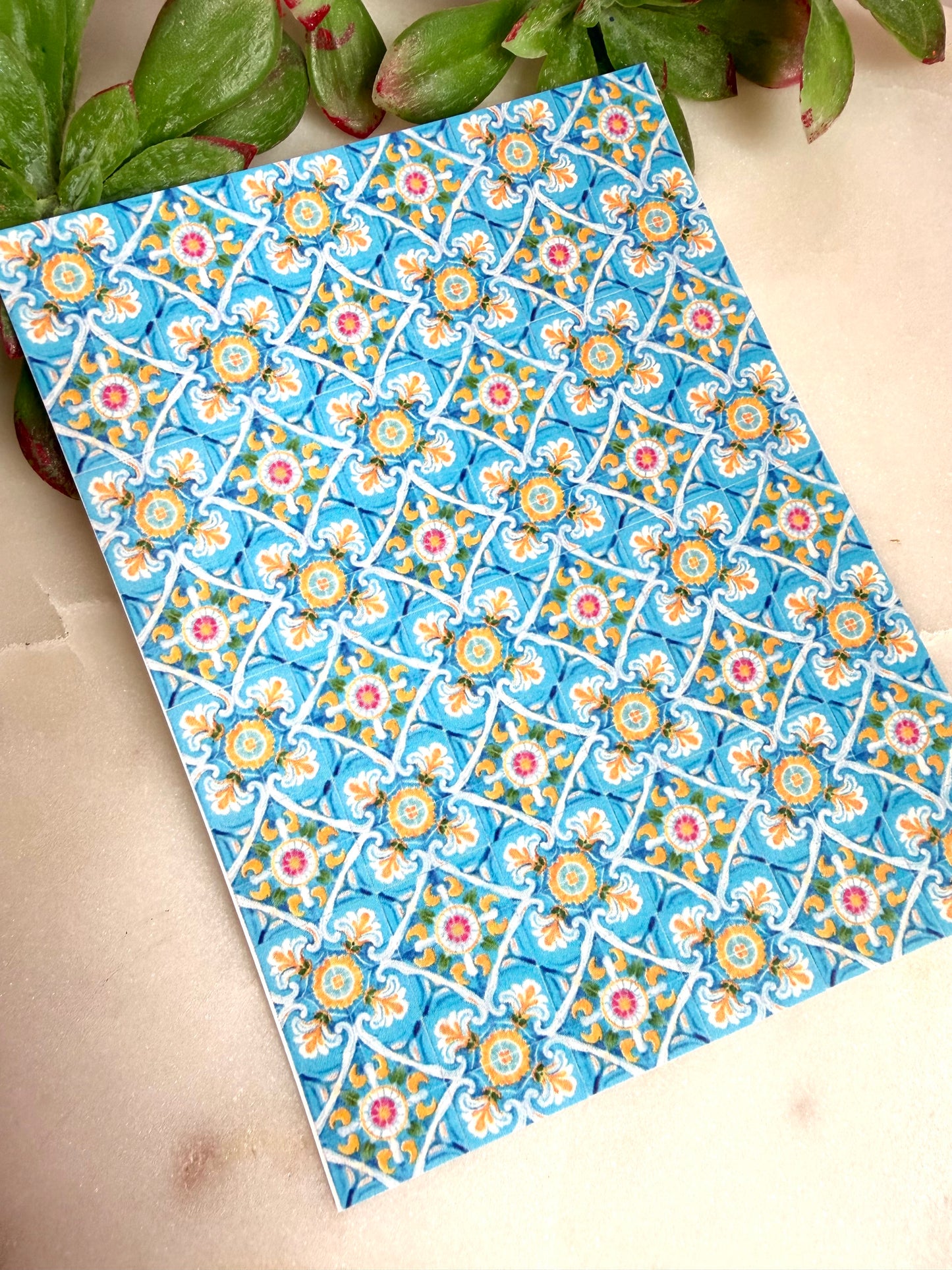 Mediterranean Square Tile Transfer Papers