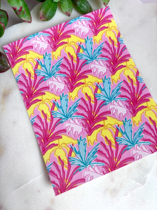 Hot Pink Fronds Transfer Paper