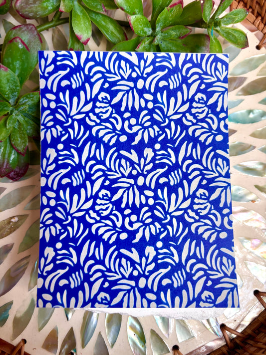 Blue Abstract Coral Transfer Paper