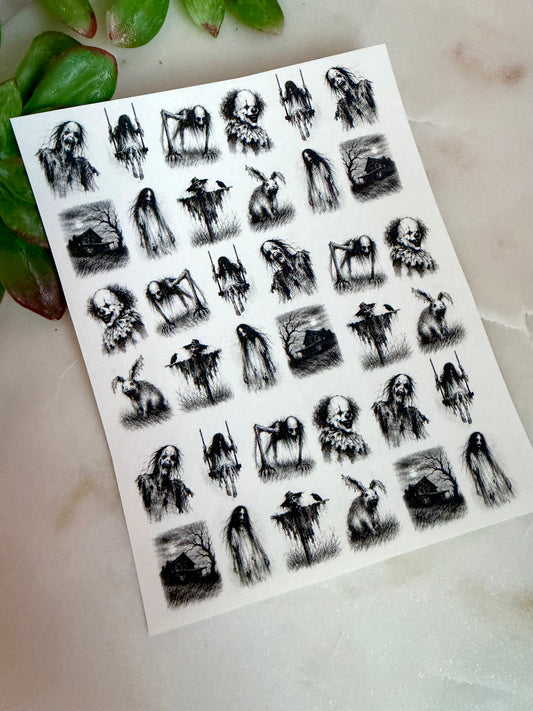 Scary Stories Charm Transfer Paper