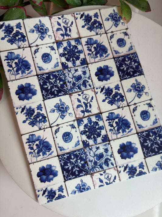 Blue Design Tile Transfer Paper