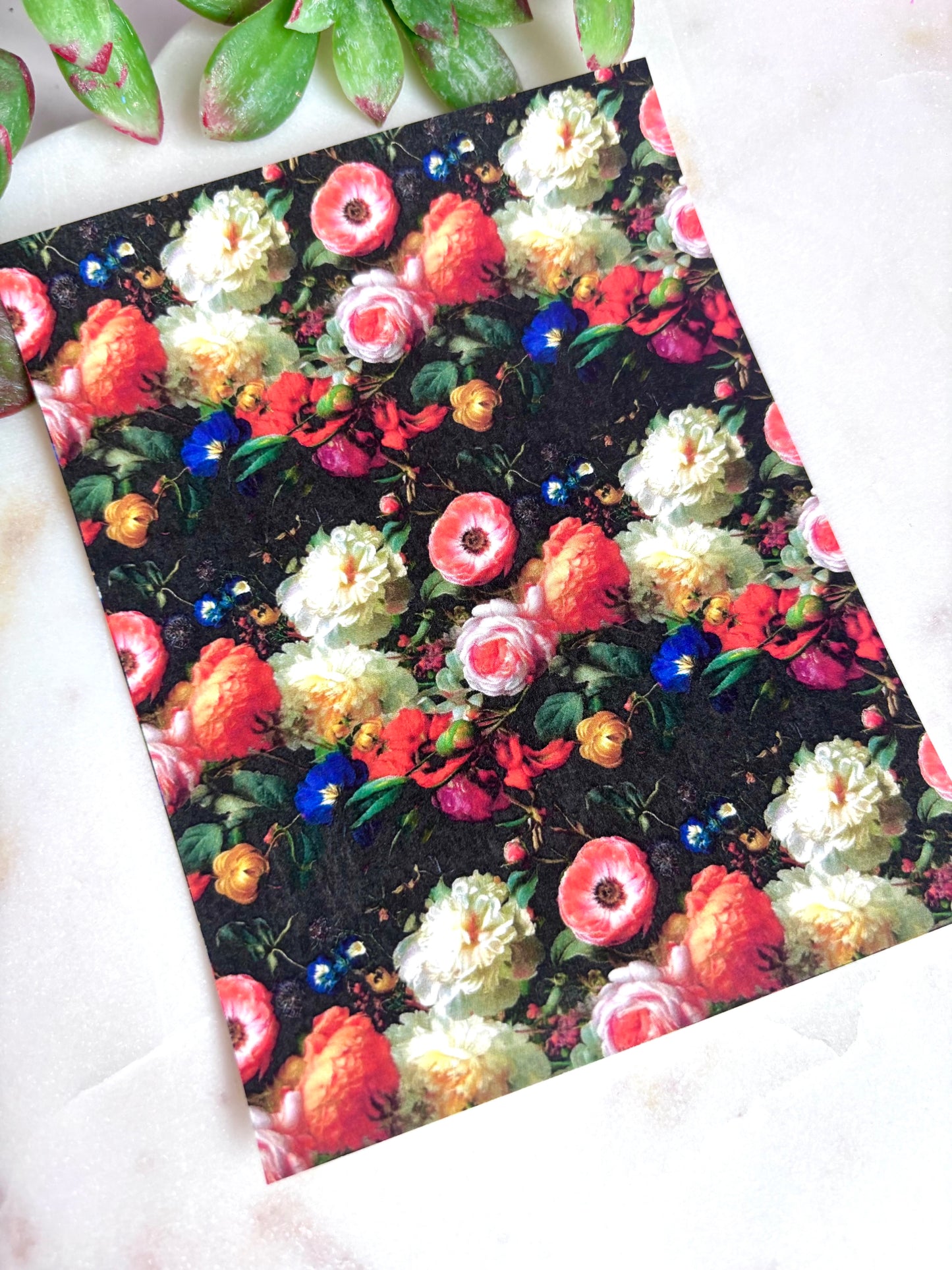 Dark Floral Transfer Paper