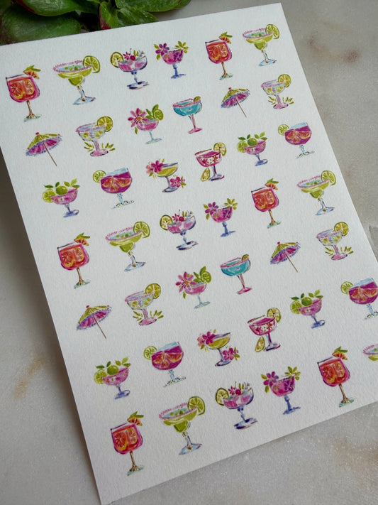 Preppy Margarita Charm Transfer Paper