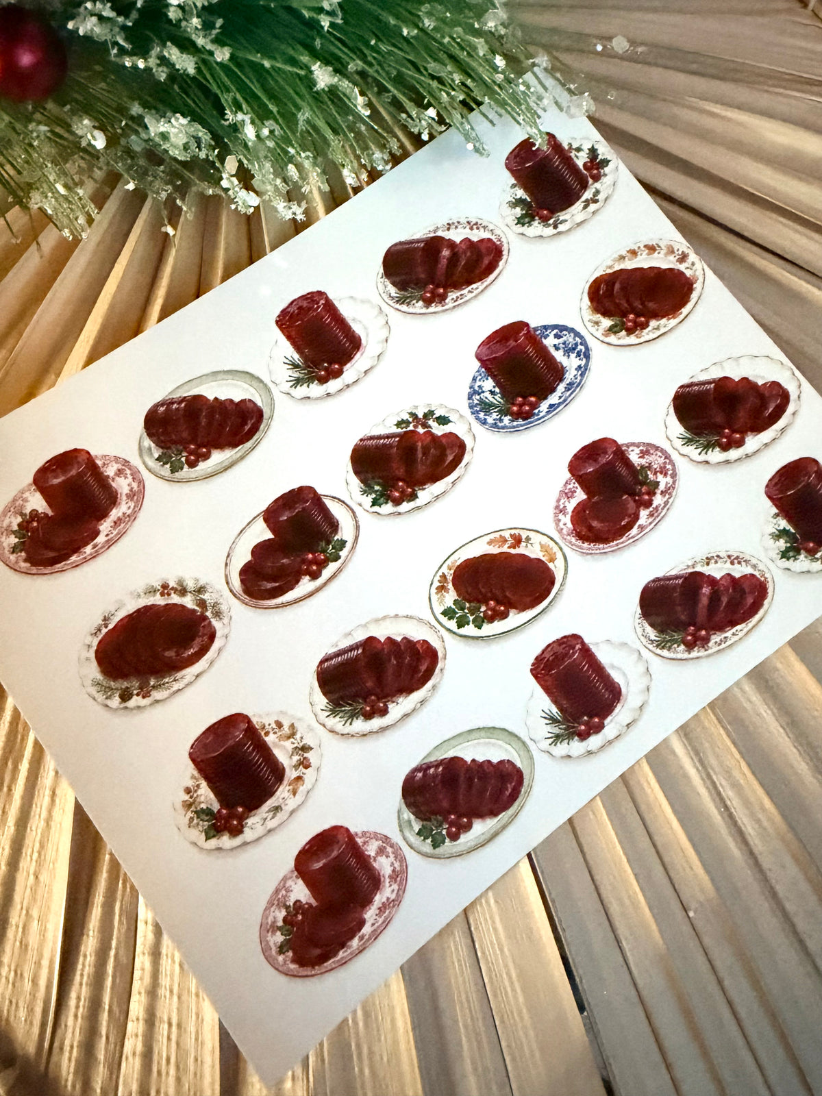Canned Cranberry Sauce Transfers & Cutters
