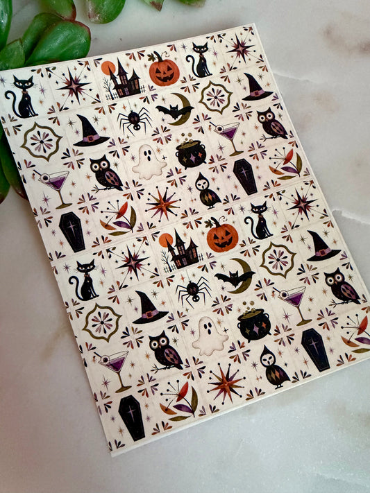 Whimsy Halloween Tile Transfer Paper