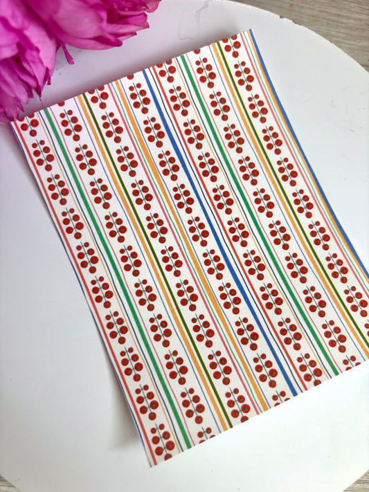 Cherry Tomato Stripe Transfer Paper