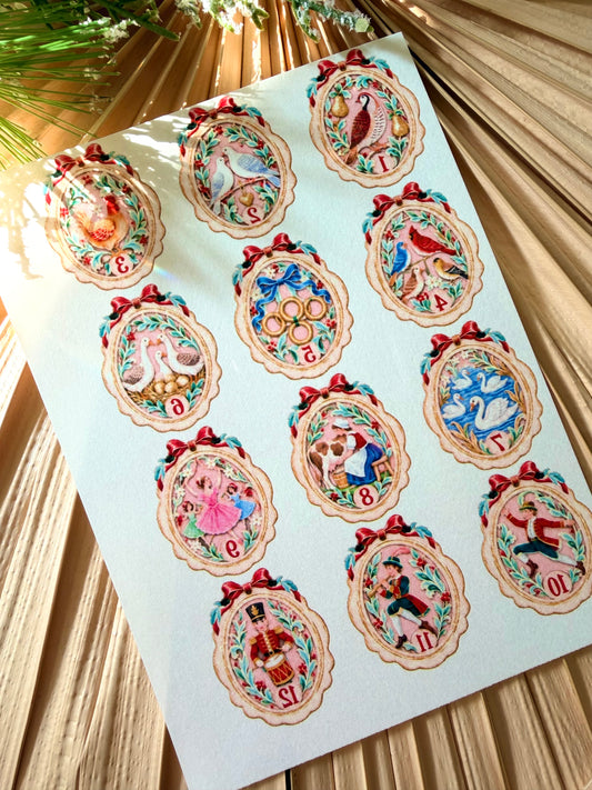 12 Days of Christmas “Wooden” Transfer Paper & Fitted Cutter