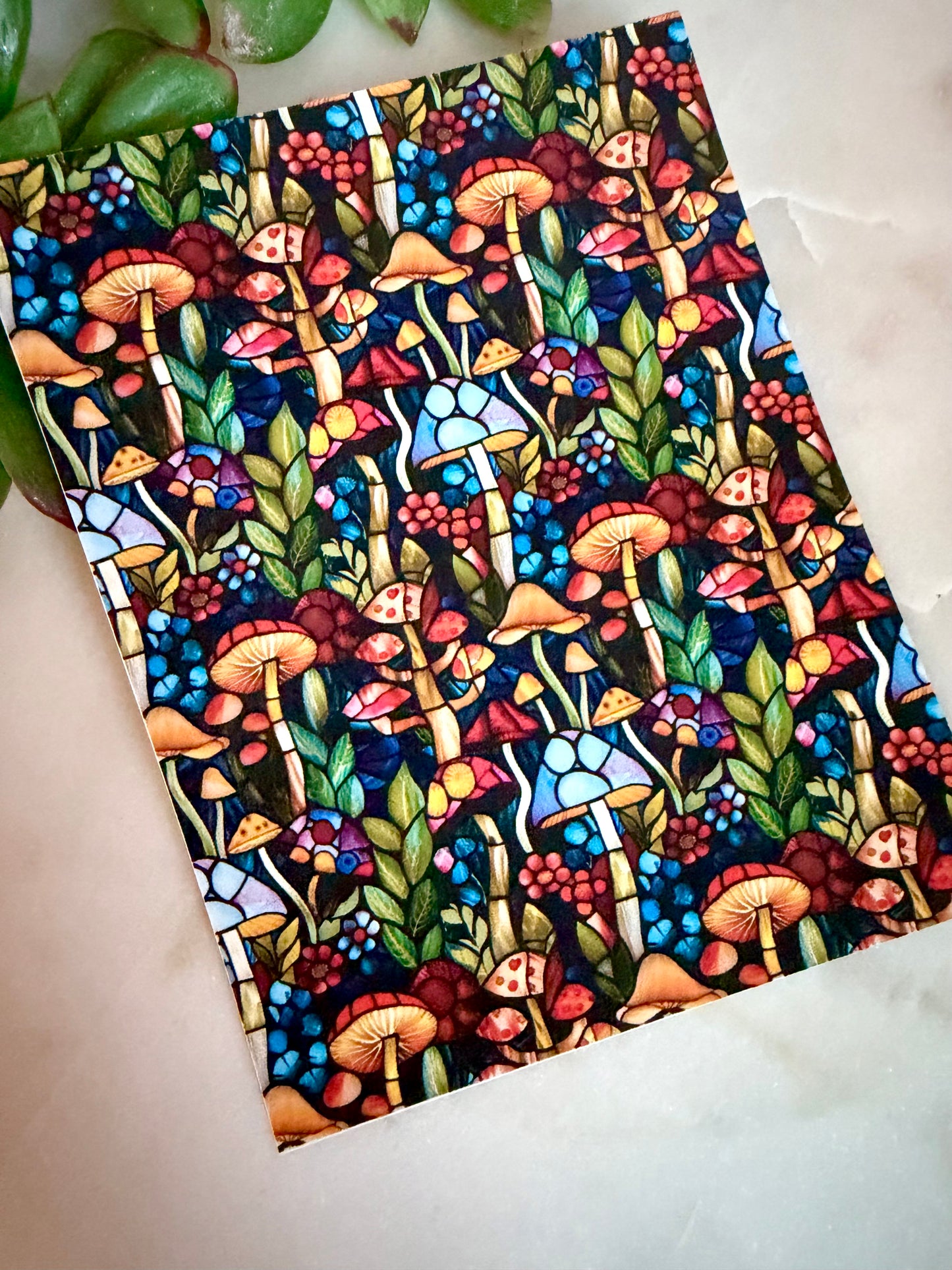 Mushroom Stained Glass Transfer Paper