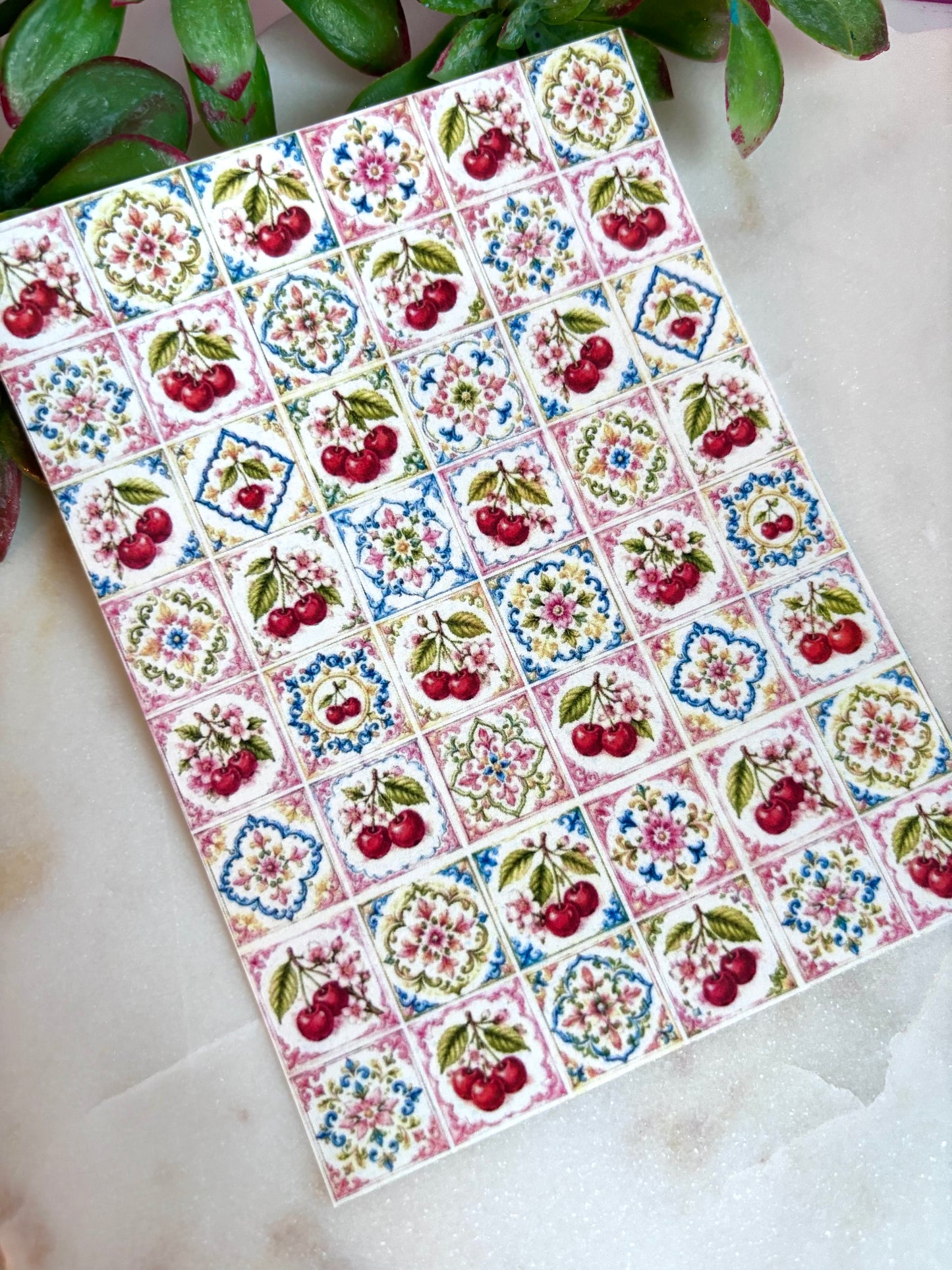 Cherry Tile Transfer Paper