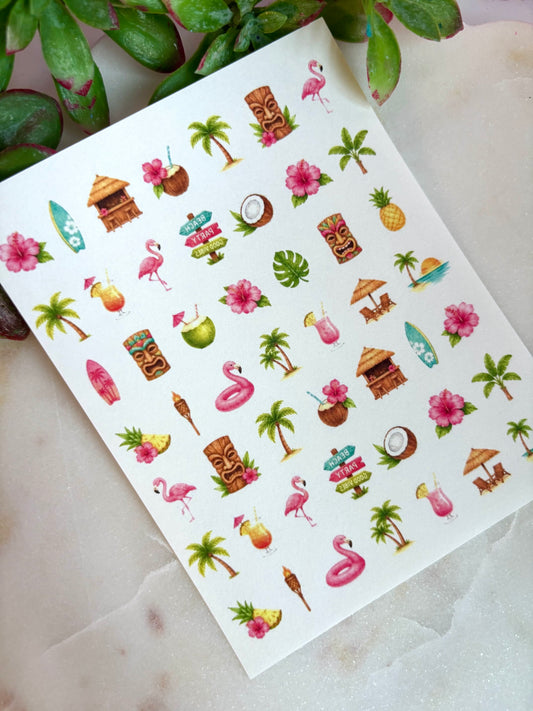 Tiki Time Charm Transfer Paper